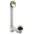 Westbrass Tip Toe Sch. 40 PVC Bath Waste W/ One-Hole Elbow in Polished Brass D49321-01